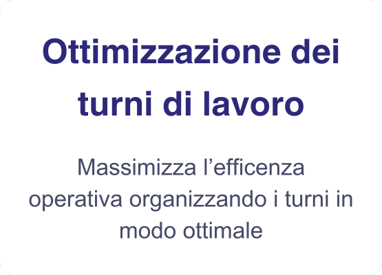 lABC dellInventario - Ottimizzazione dei turni di lavoro